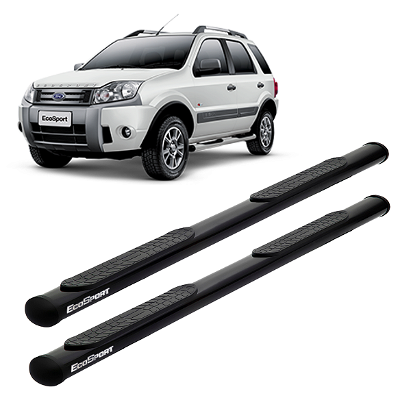 A198P - Estribo Ford Ecosport Oblongo Preto Ate 2012