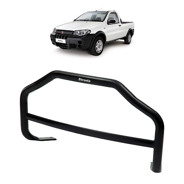 A292P - Para-choque Fiat Strada Trekking Preto 2013 a 2019