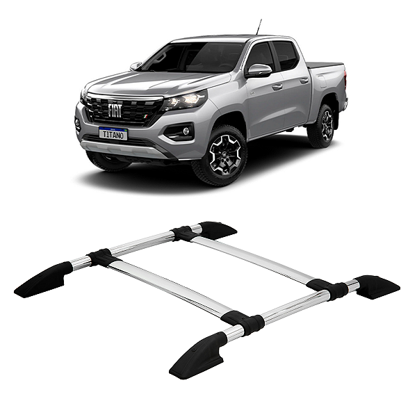 A982 - Bagageiro Fiat Titano Fixacao C/ Fita Aluminio Polido