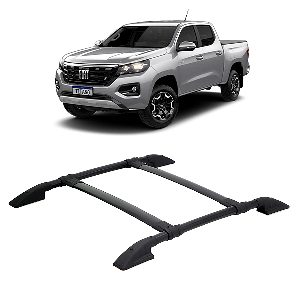 A981 - Bagageiro Fiat Titano Preto Fixacao Com Parafuso