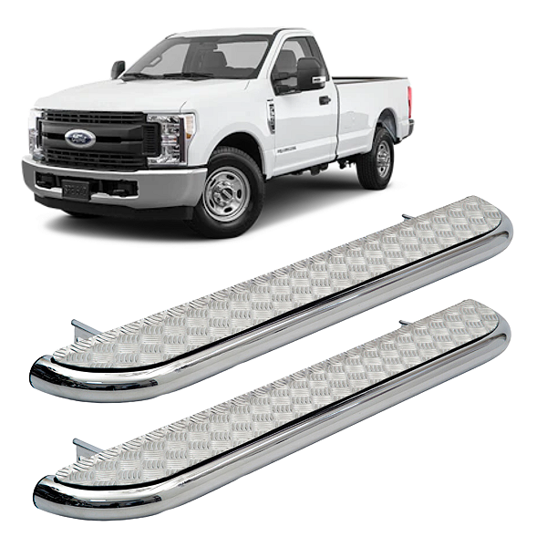 A183 - Estribo Ford F-350 Cabine Simples Cromado 1999-2019