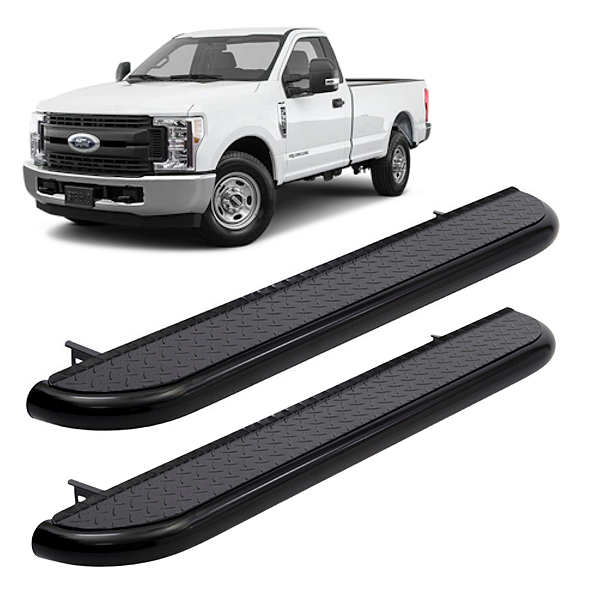 A183P - Estribo Ford F-350 Cabine Simples Preto 1999-2019