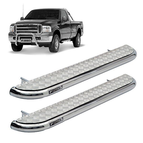 A185 - Estribo Ford F-250 Longo Cromado 1999 a 2011