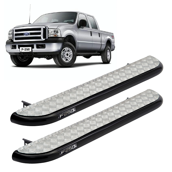 A187P - Estribo Ford F-250 Cabine Dupla Preto 1999 a 2011