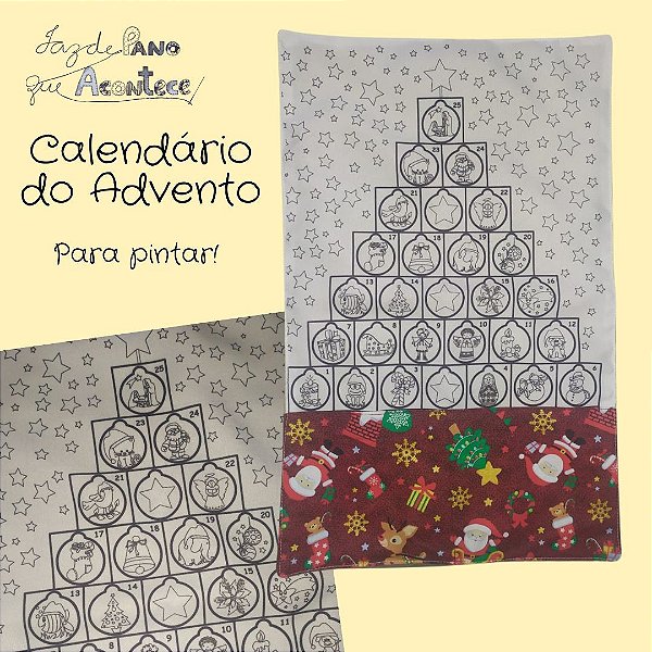 Calendário do Advento para Colorir