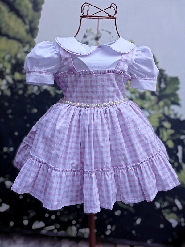 Vestido princesa xadrez