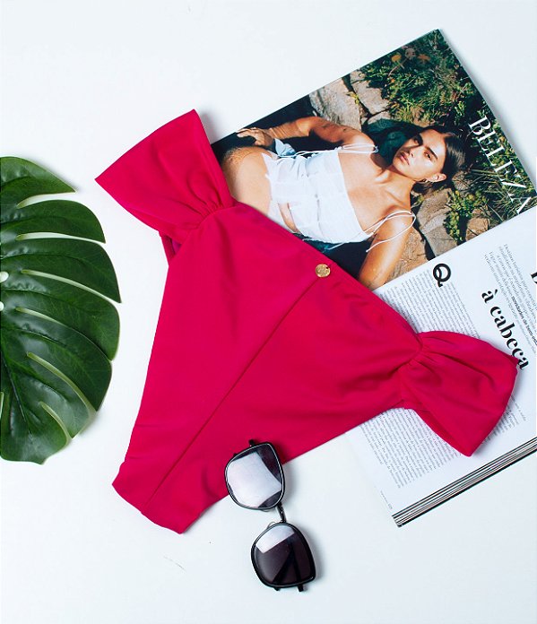 Calcinha de Biquíni Plus Size Pink Stella