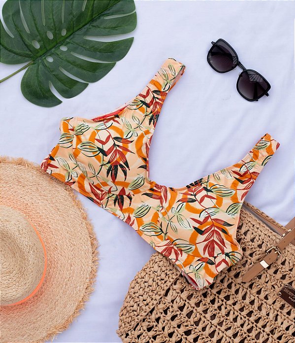 Top de Biquíni Plus Size Estampa Arpoador Stella