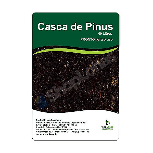 Tropstrato Casca de Pinus Orquídea III Mix Vida Verde 40L