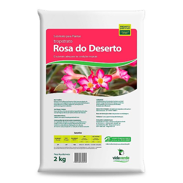 Tropstrato Rosa do Deserto Vida Verde 2kg