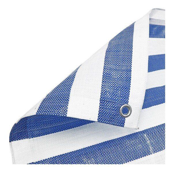 Lona Barraca Feira Azul Branca Listrada SL300 Impermeável 11,5x8