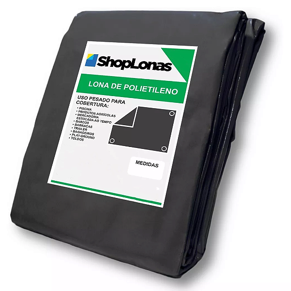 LONA POLIETILENO PRETA SHOPLONAS310 - 5X4