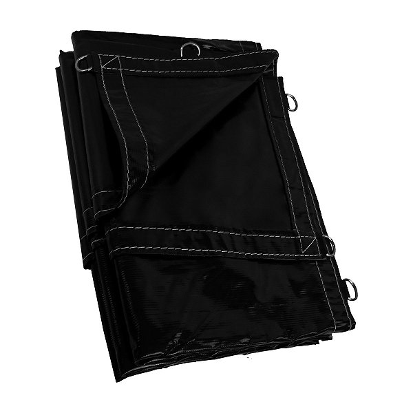 LONA PVC LOCOMOTIVA PRETA COM ARGOLA - 7X3