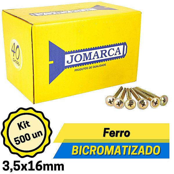 Parafuso Madeira Philips Cab. Chata Bicromatizado 3,5x16mm