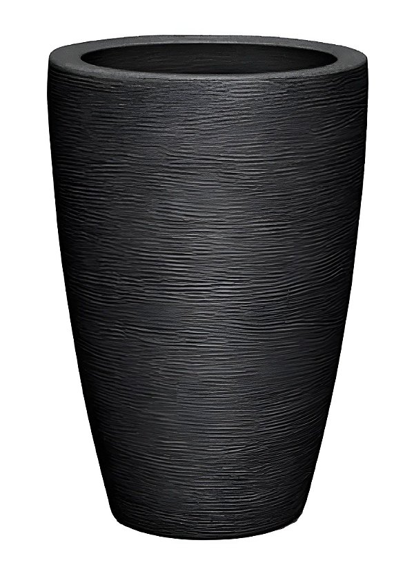 Vaso grafiato cônico preto 43 x 27 cm modelo 65 cm nutriplan