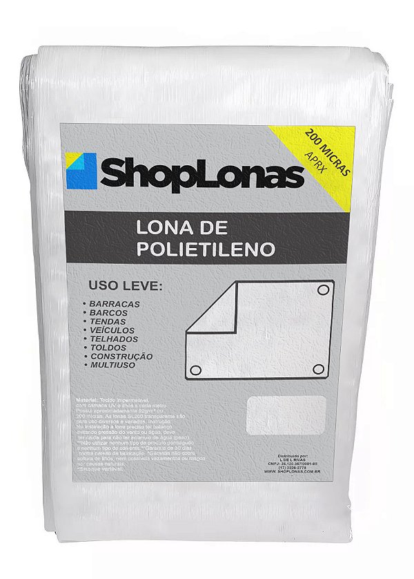 Lona Polietileno Shoplonas Transparente SL200 - 4x2