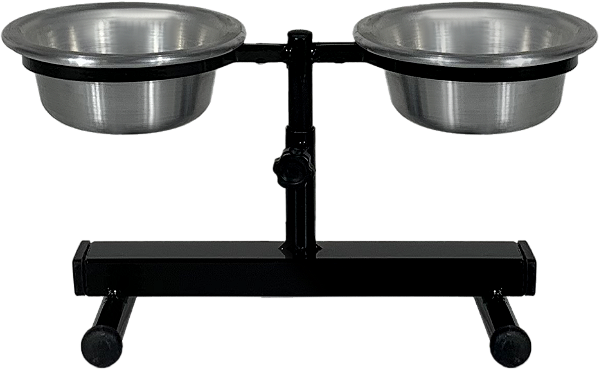 Comedouro Duplo Regulável Com 2 Potes De Alimentação Avipet