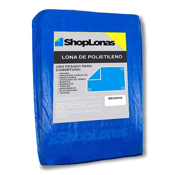 Lona Polietileno Azul Shoplonas100  - 8X5