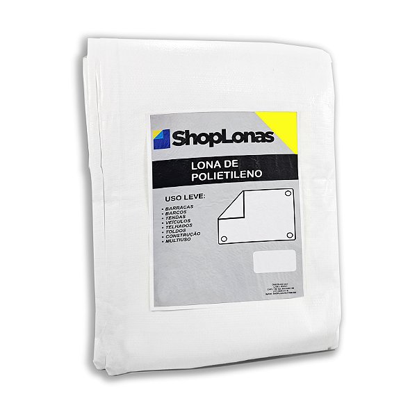 Lona Polietileno Branca ShopLonas310 - 12x4m