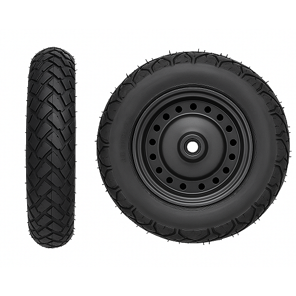 Roda Ajax Pneumatica Com Rolamento Rolete 2 Lonas 3.25-8