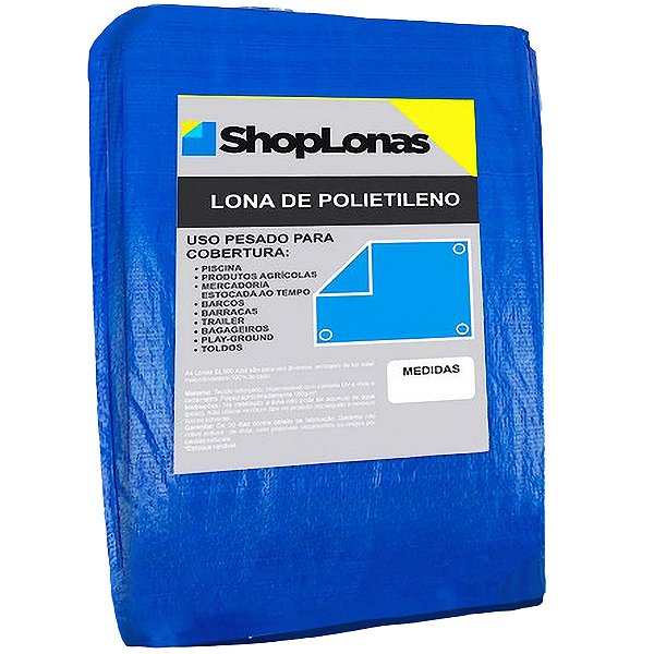 Lona Azul Multiuso 2x2 m Impermeável Reforçada Cobertura Obra Camping