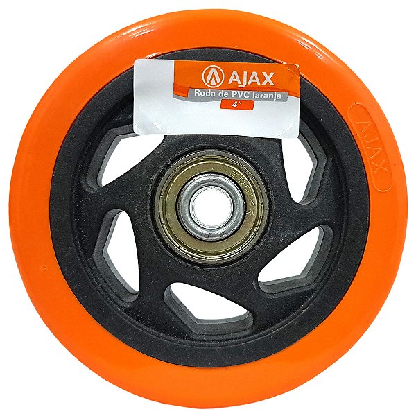 Roda De Pvc Laranja 4"