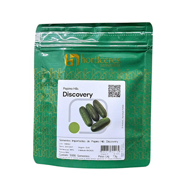 Sementes De Pepino Hibrido Discovery 3000 Sementes