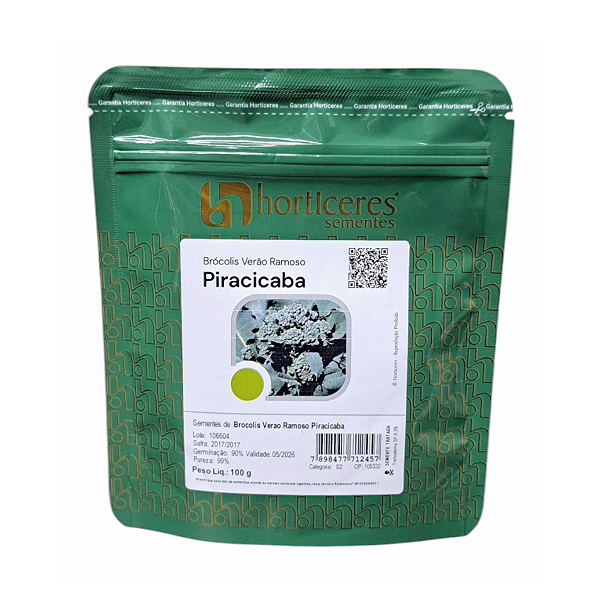 Sementes Brócolis Ramoso Piracicaba 100g