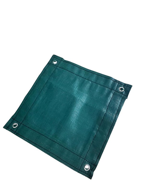 Tela Sombrite Verde 100% De Sombra Bainha E Ilhós 20m X 4m