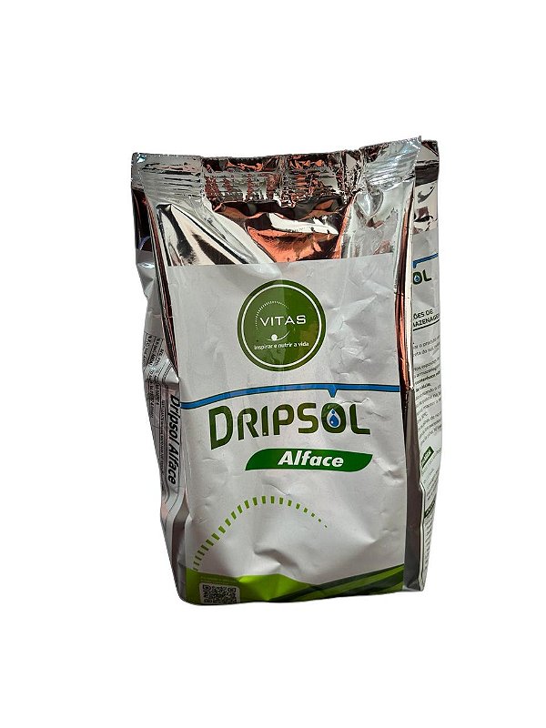 Fertilizante Dripsol Alface Folhosa 08-09-34 Hidroponia 750g