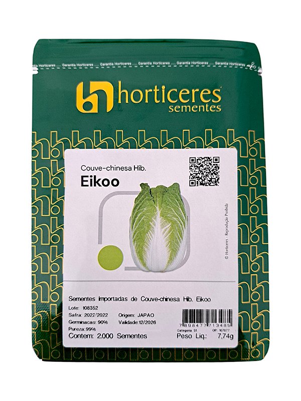 Couve Chinesa Híbrida Eikoo Horticeres 2000 Sementes