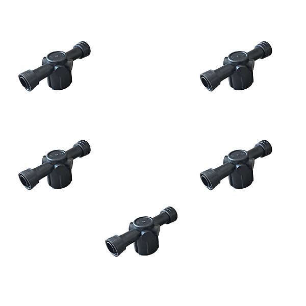 5 Un Distribuidor 2 Saídas 3/4 Anel Liso Implebrás Para Irrigação/Horta