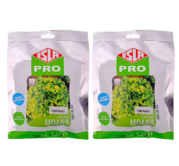 Alface Crespa Moana isla 1000 Sementes Alta Produtividade 2 Unid