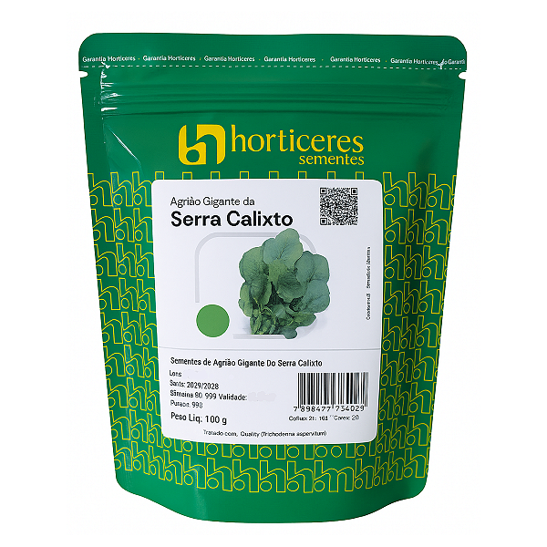 Agrião Gigante Serra Calixto 100g Resistênte ao Pendoamento Precoçe