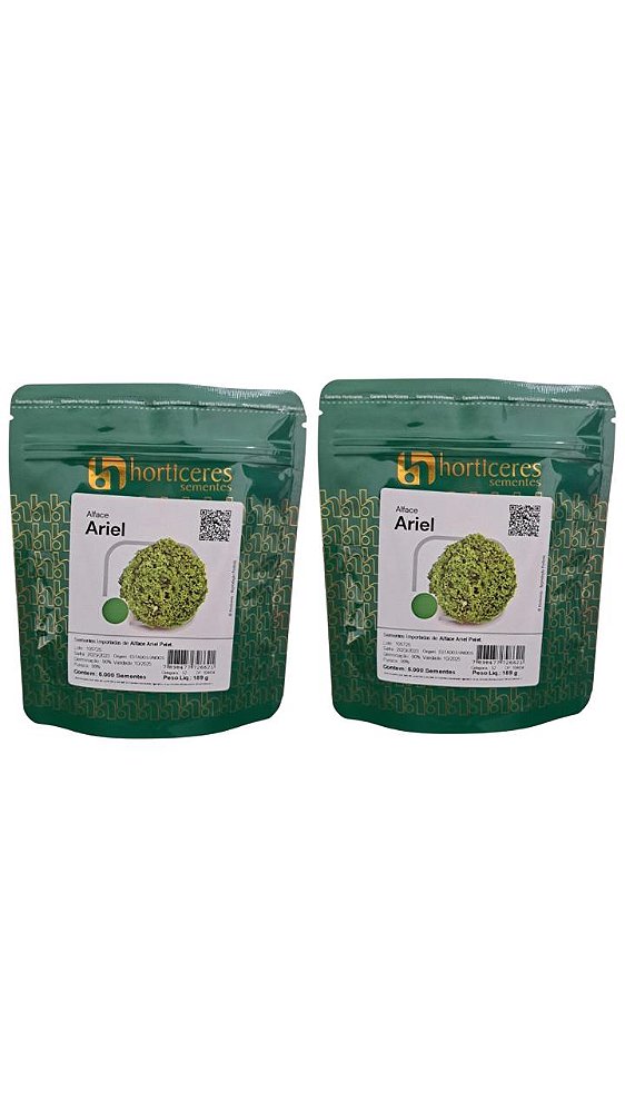 Semente Alface Crespa Ariel Peletizada Horticeres 5.000 2 Pacotes