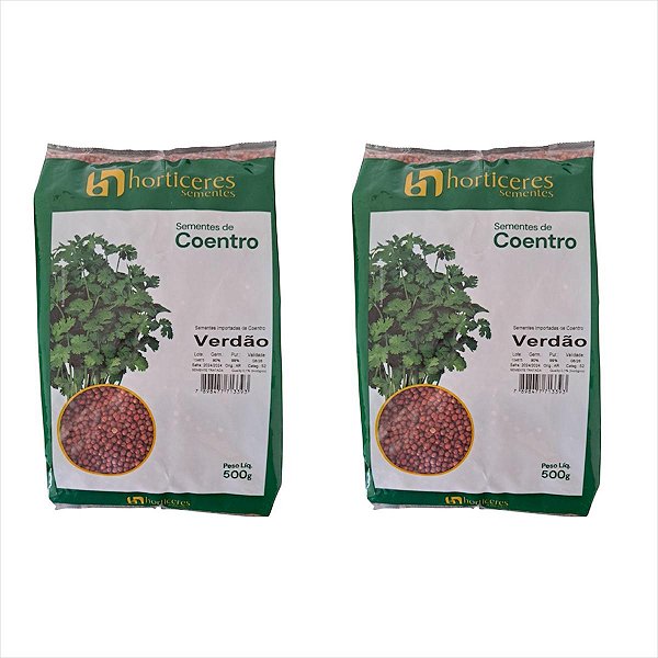Semente Coentro Verdão Horticeres 500g 2 Pacotes