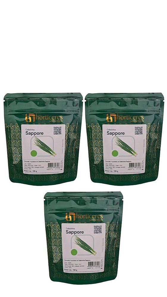 Semente Cebolinha Sappore 100g Horticeres 3 Pacotes