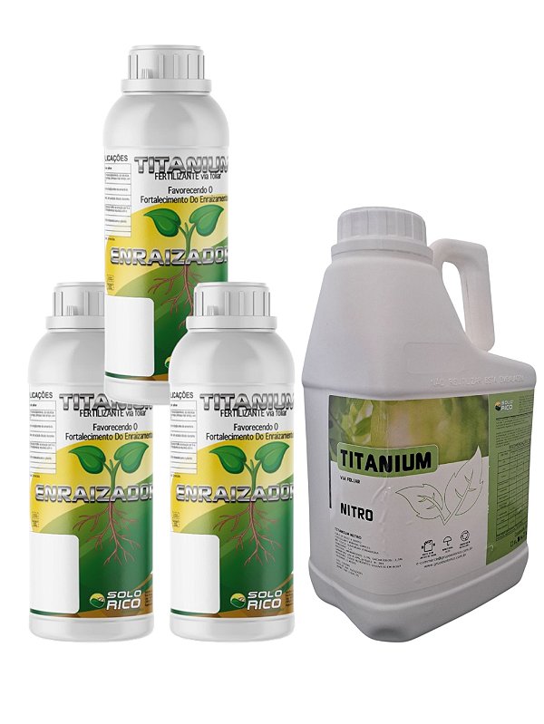 Kit Enraizador Titanium + Foliar Neutro - Fortalecimento de Raízes 5L