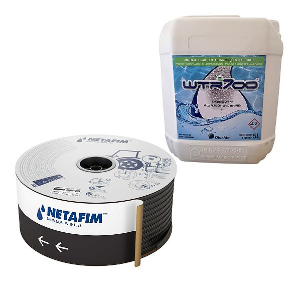 Fita De Irrigação Gotejamento 1000m 30cm Netafim + Wtr 700 5l Manutenção