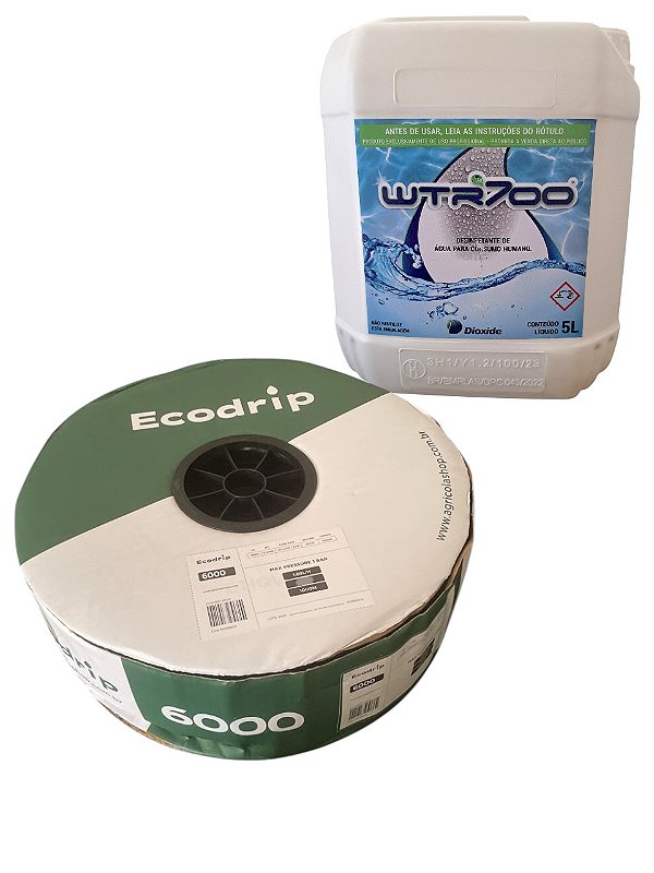 Fita De Irrigação Gotejamento 1000m 30cm Ecodrip + Wtr 700 5l Manutenção
