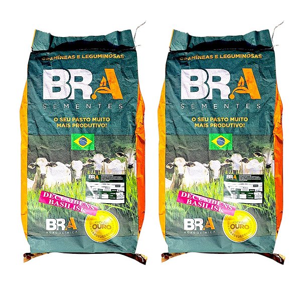 Brachiaria Decumbens Incrustada 10Kg BRA Pastagens e Forragens 2 Unid.
