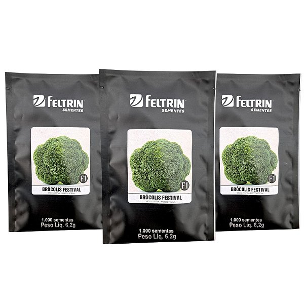 3000 Sementes Brócolis De Cabeça Festival Feltrin
