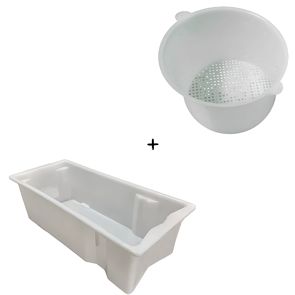 1 Caixa Transporte 24L + 1 Forma 1kg | Kit Injesul Para Queijeiros