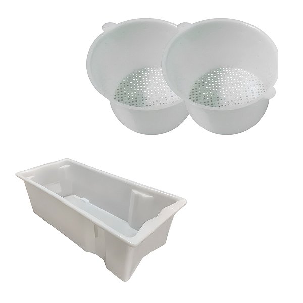 1 Caixa Transporte 24L + 2 Formas 1kg | Kit Injesul Para Queijeiros
