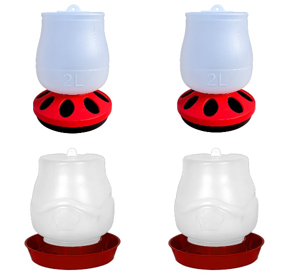 Comedouro E Bebedouro Para Aves 2L | 2 Unidades Cada