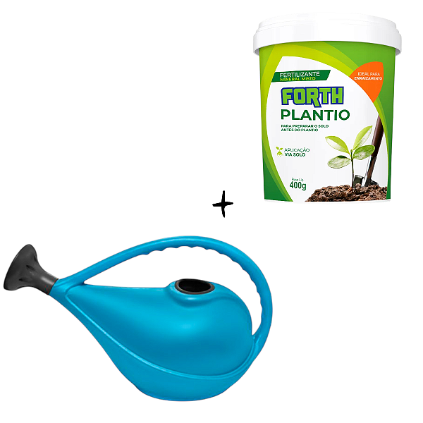 Regador 3L Com Bico + Fertilizante Forth Enraizamento 400g