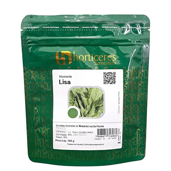 Sementes Mostarda Lisa da Flórida 100g Horticeres