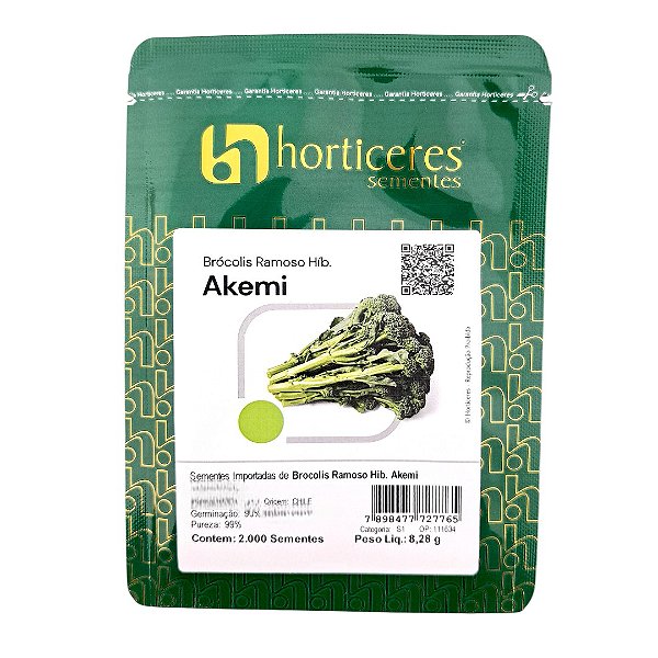 2000 Sementes Brócolis Híbrido Akemi Ramoso Horticeres