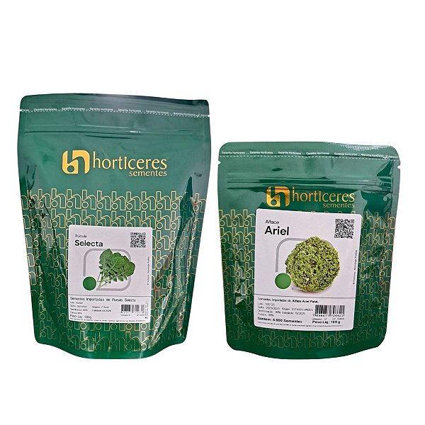 Semente Rúcula Folha L 500g + Alface Crespa 5000 Sementes | Horticeres