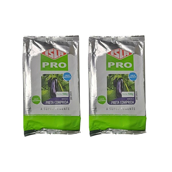 1kg Semente Berinjela Embu Preta Comprida Isla Original